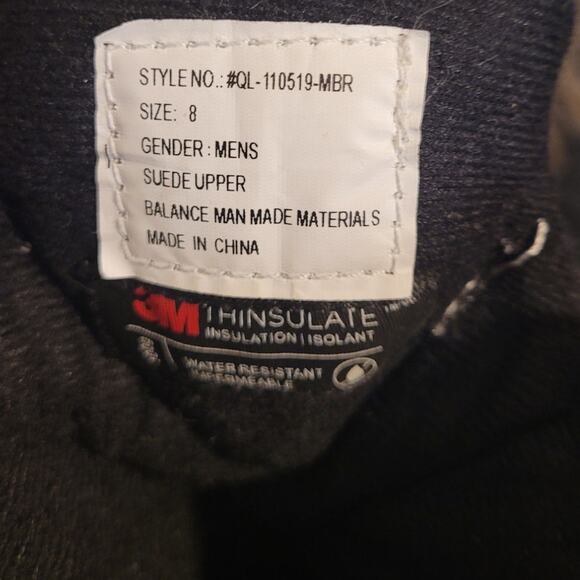 Tamarack Mens All-Season Waterproof Boots 8 Brown Suede Zip Front Insulated Warm - Picture 5 of 10